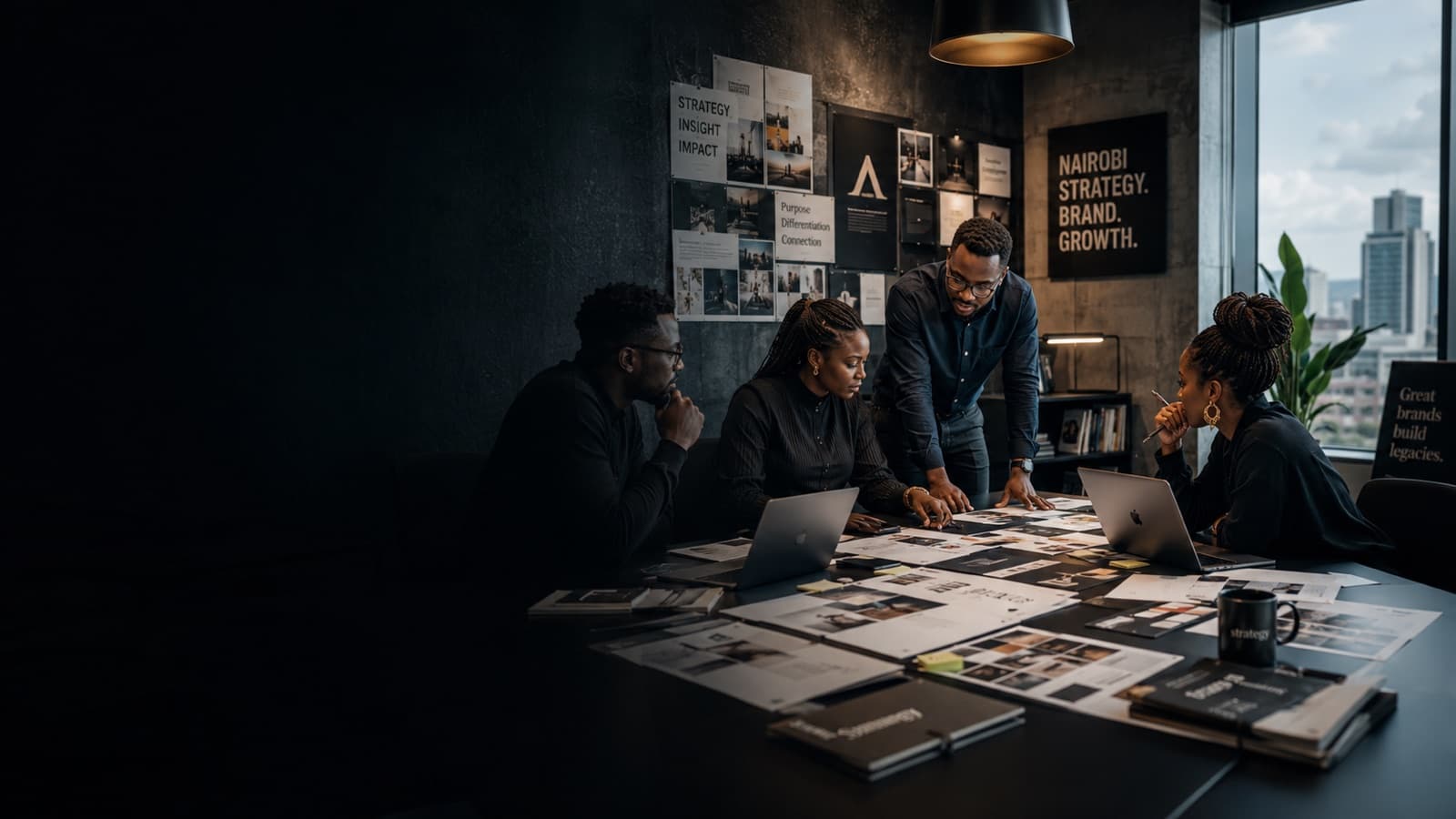 The BrandIQ team collaborating on a brand strategy